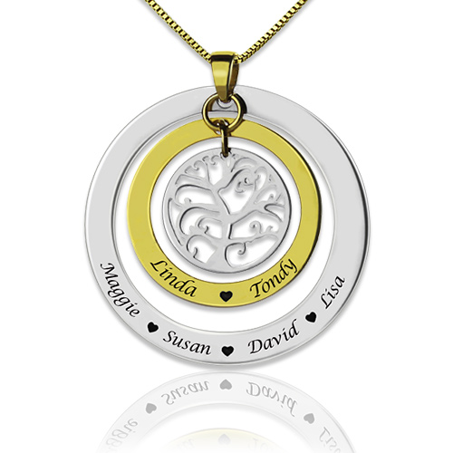 Grandma Family Tree Names Necklace