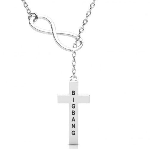 Cross Engraved Bar Necklace 925 Sterling Silver