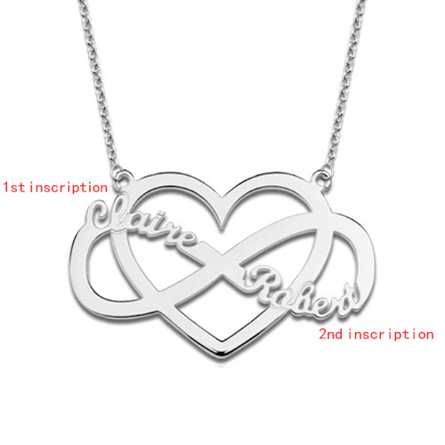 Infinity with Heart Name Necklace