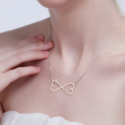 Personalized Heart Infinity Name Necklace