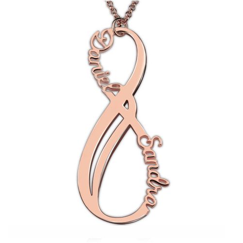 Vertical Infinity Necklace Rose Gold